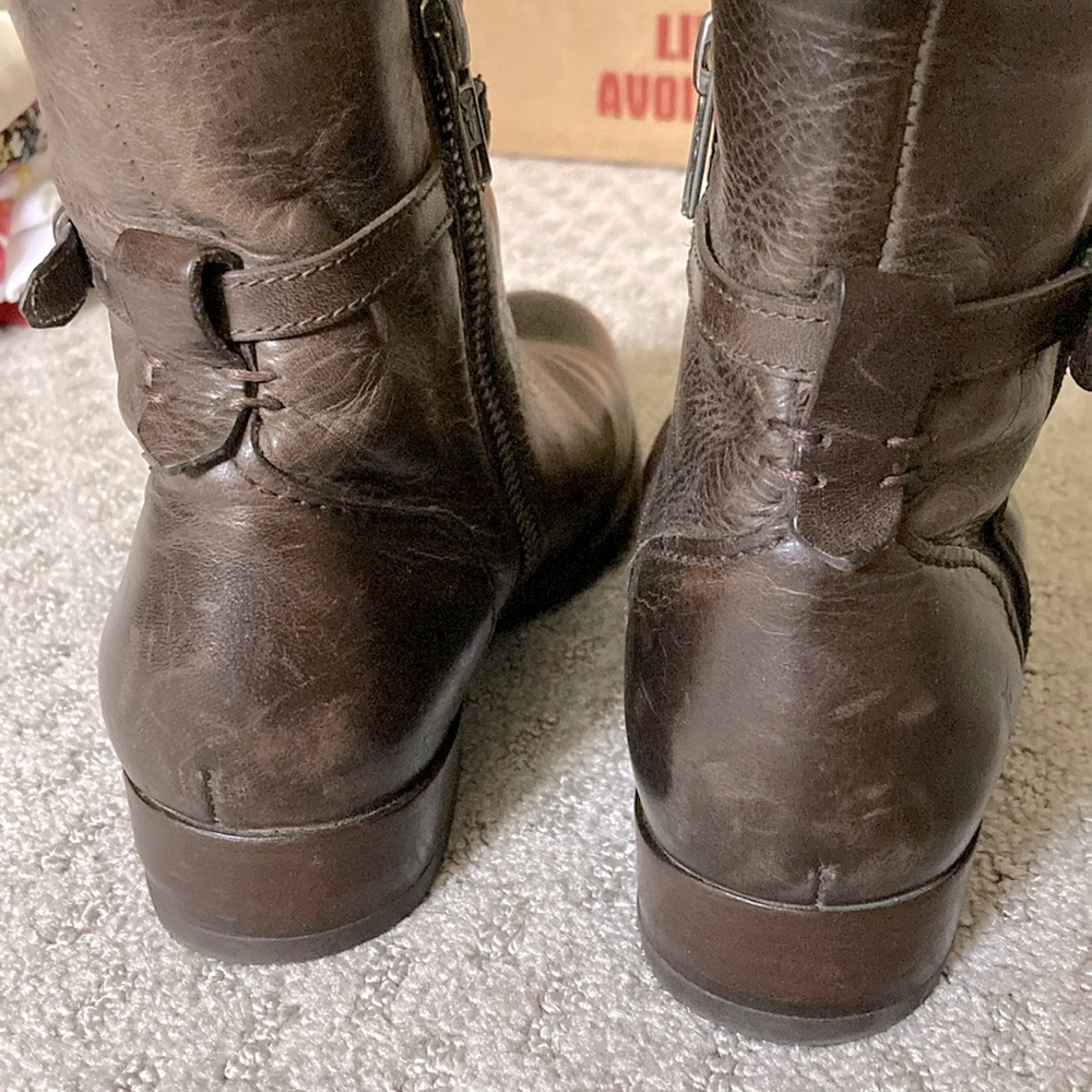 FRYE Melissa Seam Short Boots, Sz 6.5 (Vibram re-soled.) - Picture 7 of 12